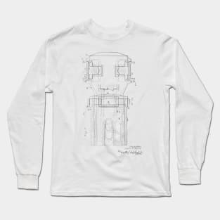 Dampened Lateral Motion Freight Car Truck Bolster Vintage Patent Hand Drawing Long Sleeve T-Shirt